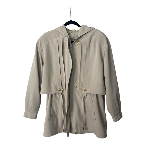 Women's Tan Hooded Jacket S - Picture 2 of 8